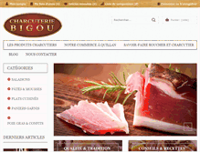 Tablet Screenshot of charcuterie-bigou.com